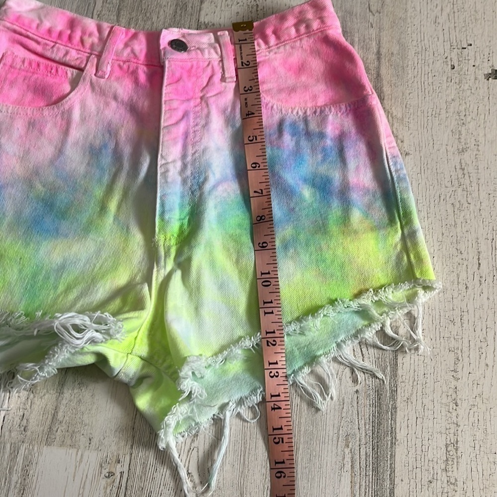 Vintage Guess tie dye hi rise shorts size 29 - Picture 10 of 10